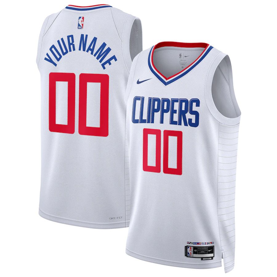 Men Los Angeles Clippers Nike White Association Edition 2022-23 Swingman Custom NBA Jersey->los angeles clippers->NBA Jersey